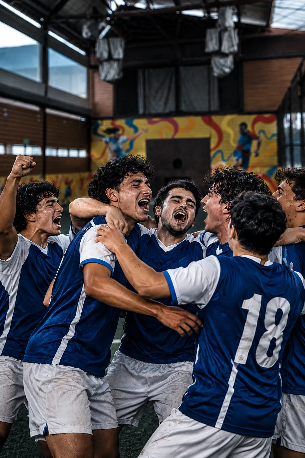 Equipo celebrando un gol