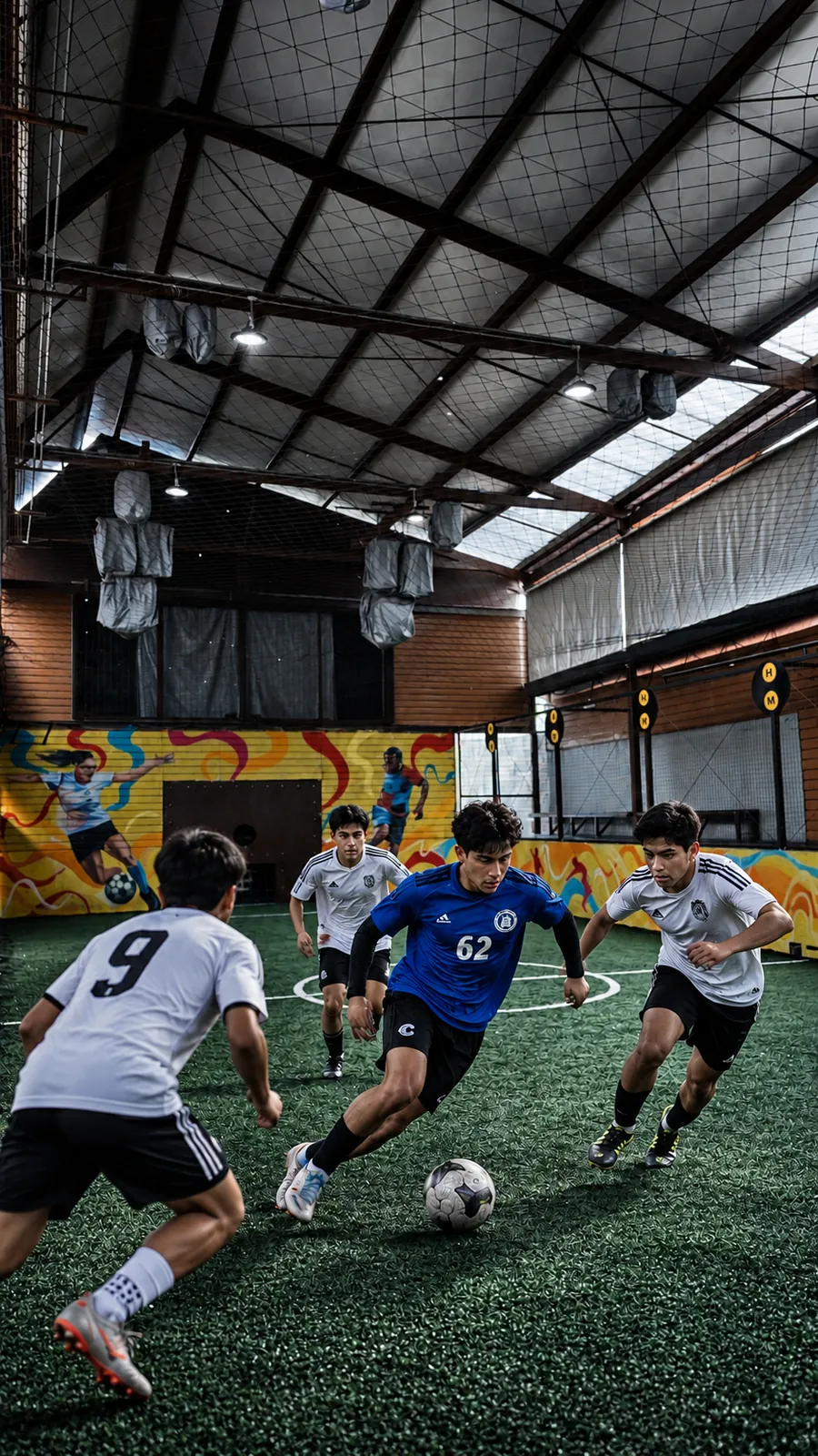 Jugadores durante un partido de la liga